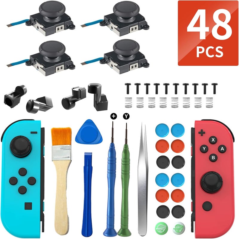 OLCLSS Joy Con Buckle Repair Tool Kit for Nintendo Switch NS Joy Con With Replacement Parts Of Left and Right Metal Lock Buckle,Screwdrivers,Screws,Crowbar,Sping Made By Fine polished finish - Image 1