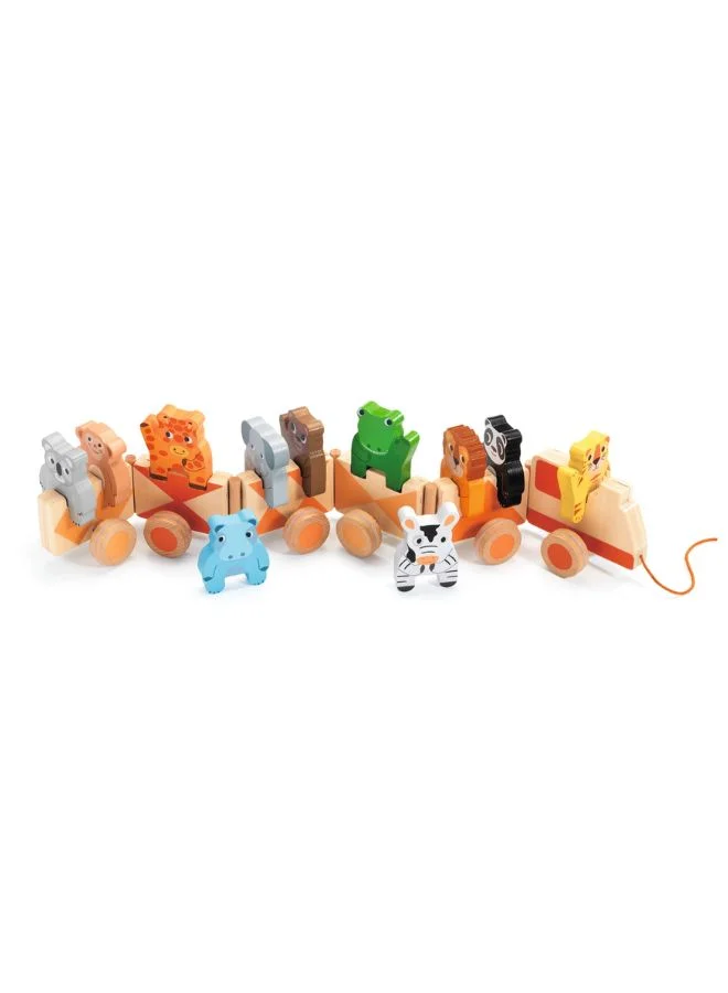 DJECO Trainimo Jungle Wooden Train