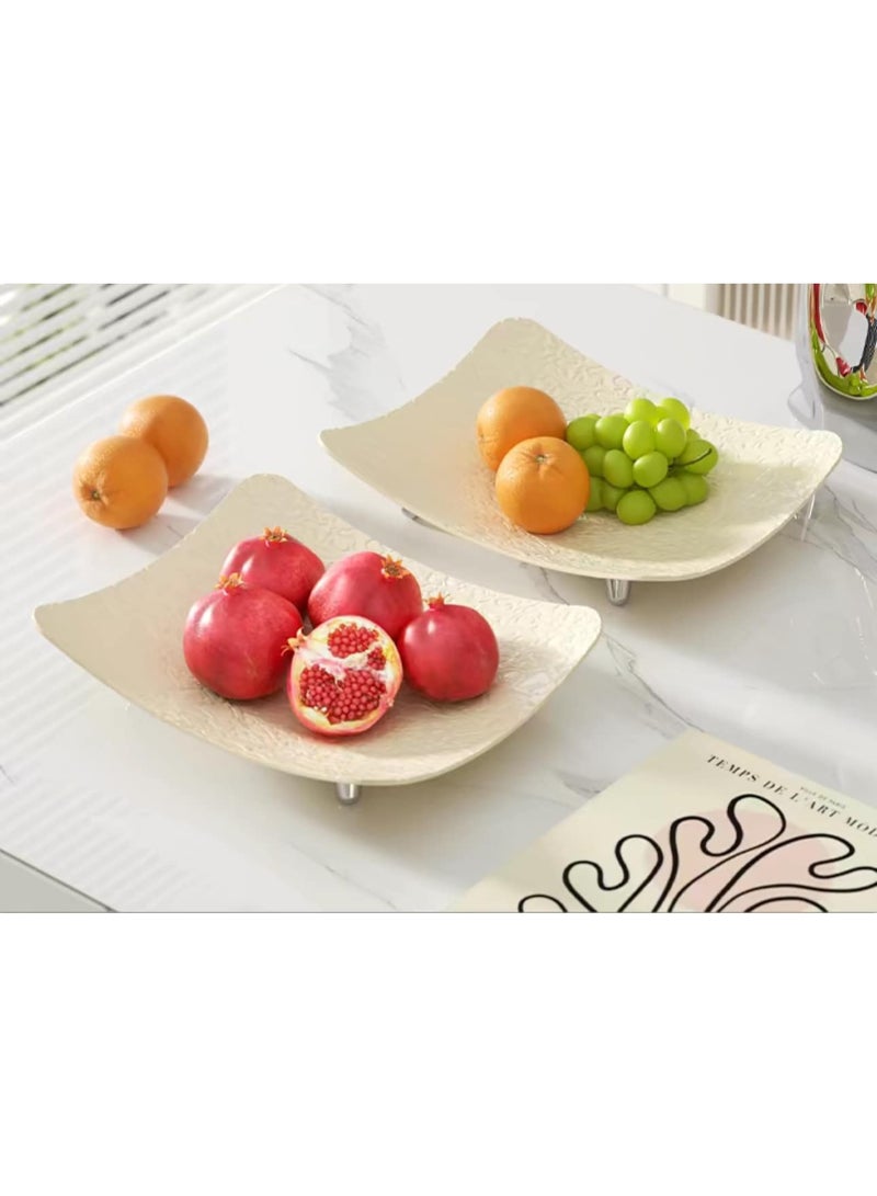 Stackable Clear Serving Trays, Odorless Oval & Rectangular Food Trays, Multi-Purpose Fruit and Snack Platters for Party, Home, Wedding, Heavy Duty Plastic Serving Plate - Image 3