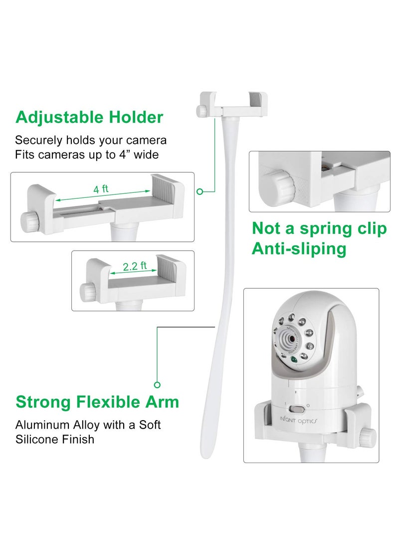 Oasisgalore Universal Baby Monitor Mount Camera Shelf, fits Infant Optics DXR 8 & Pro and most others, attaches to crib shelves.  - Image 5