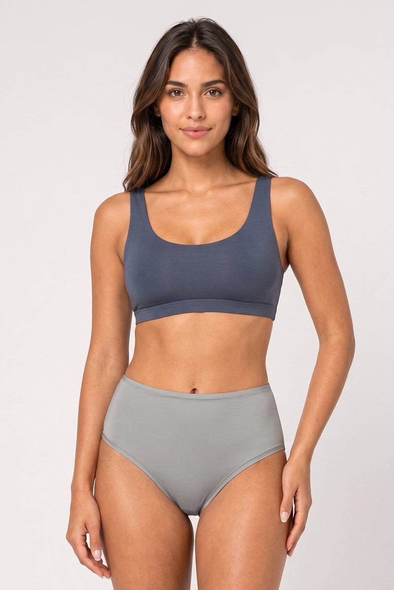 Rene Rofe Essentials By Rene Rofe Women 5 Pieces Solid Hi-Waist Thong Panties, Multicolor - Image 1
