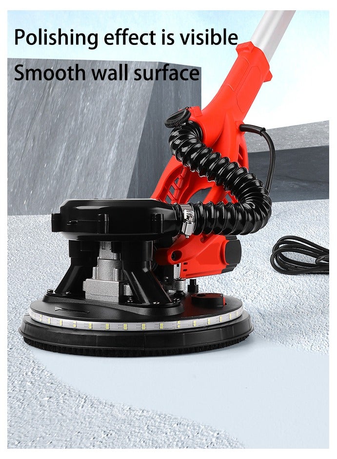 WAMIT Drywall Sander with Vacuum Dust Collector,1980W Sander Tool with 6 Variable Speed 1100-2700RPM, Drywall Sander Electric Sander Tool,Extendable Handle, LED Light,50pcs Sanding Discs, Red - Image 2