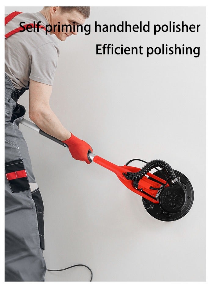 WAMIT Drywall Sander with Vacuum Dust Collector,1980W Sander Tool with 6 Variable Speed 1100-2700RPM, Drywall Sander Electric Sander Tool,Extendable Handle, LED Light,50pcs Sanding Discs, Red - Image 3