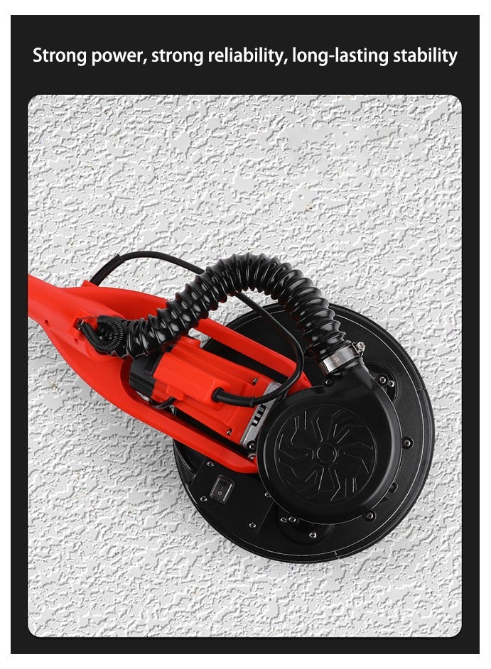 WAMIT Drywall Sander with Vacuum Dust Collector,1980W Sander Tool with 6 Variable Speed 1100-2700RPM, Drywall Sander Electric Sander Tool,Extendable Handle, LED Light,50pcs Sanding Discs, Red - Image 4