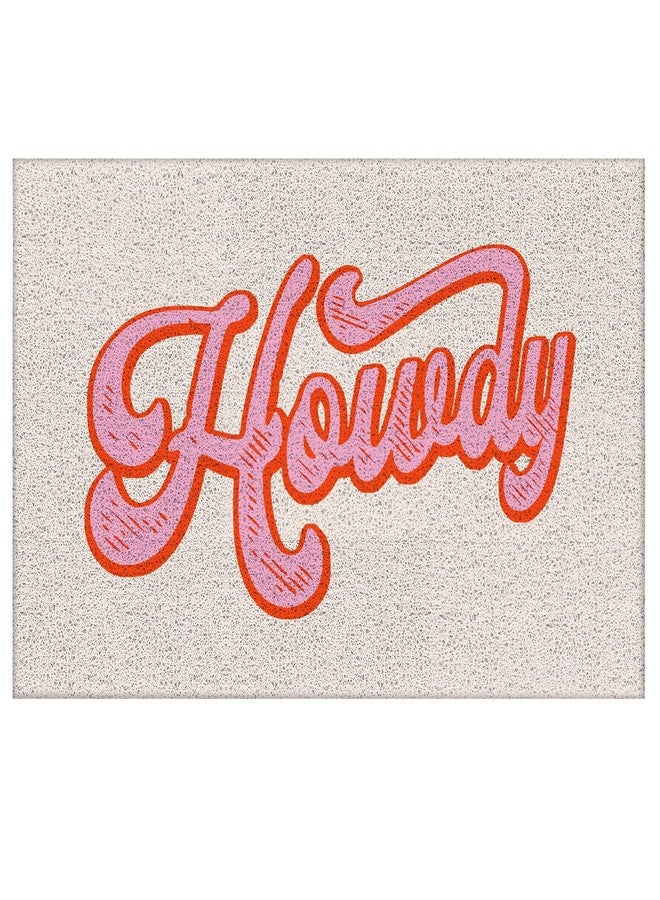 Supwhd Preppy Pink Howdy Welcome Mats Outdoor, Western Door Mat Doormat Outdoor Indoor Entrance Front Door Mat, Pink Western Decor, 17x30 - Image 1