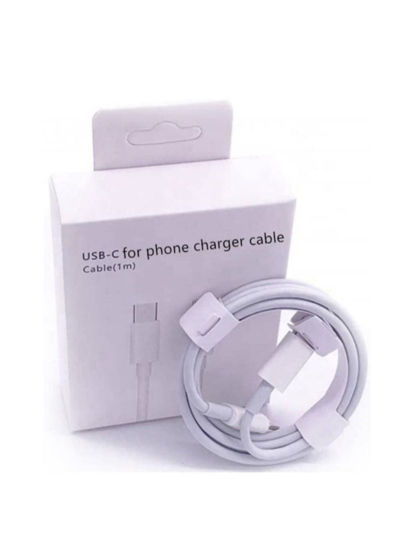 Generic - USB C to Lightning Cable 20W Fast Charging [MFi Certified] Compatible with iPhone 13 Pro Max/12/11 Pro/X/XS/XR/8 Plus/AirPods Pro, 1M, White - Image 1