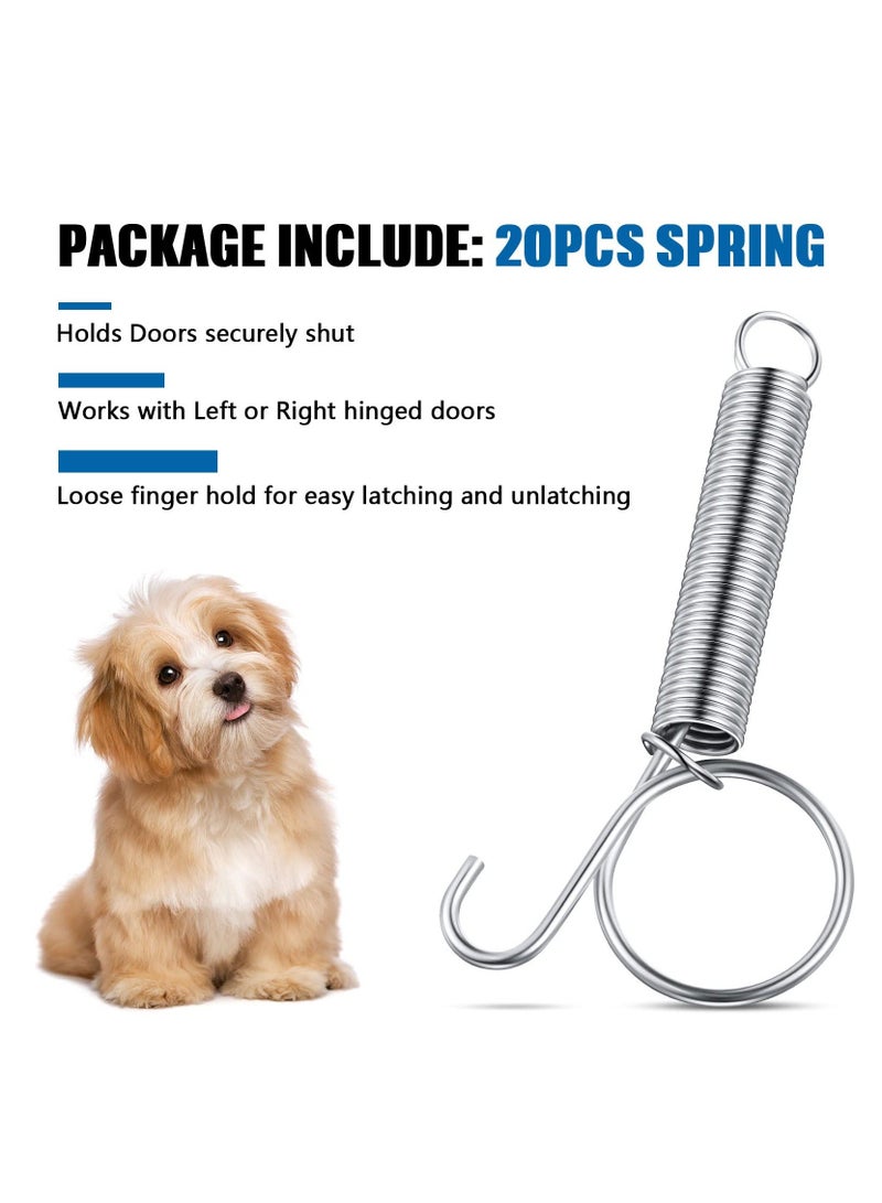 20 Pieces Spring Cage Latch Door Spring For Hamster Cages Hook Metal Finger Pet Wire Cage For Fixing Birds Bunny Rodents  Hamster Parrot Dog Door - Image 3