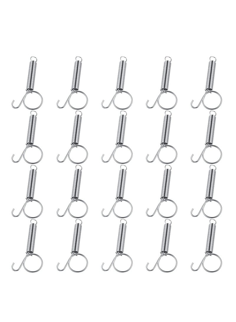20 Pieces Spring Cage Latch Door Spring For Hamster Cages Hook Metal Finger Pet Wire Cage For Fixing Birds Bunny Rodents  Hamster Parrot Dog Door - Image 1