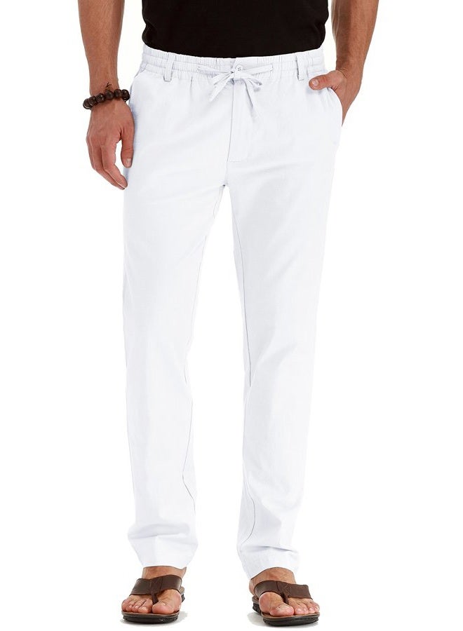 Sailwind Men's Drawstring Linen Pants Casual Summer Beach Loose Trousers - Image 1