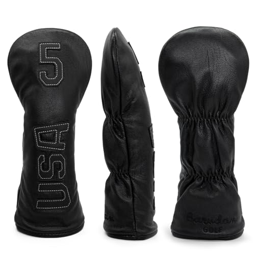 barudan golf Black with White Siitching USA Golf Headcover 5 Wood Head Cover Headcover Fits for All Brand 1pc for 5Wood - Image 3