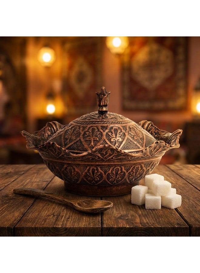 سكرية زاماك بالطراز العثماني مع غطاء - لون أحمر برونزي ساحر وتصميم أنيق، صناعة تركية - Image 4