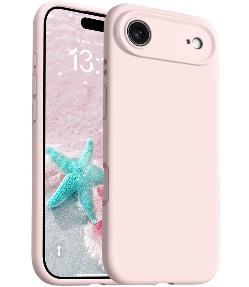 OTOFLY Magnetic for iPhone 17 Air Case,Compatible with Magsafe,Classic Liquid Silicone Mobile Phone Case,Integrated Camera Control Button,Anti-Scratch Microfiber Lining, Chalk Pink - Image 1