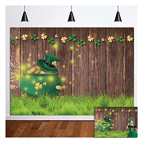 XLL Happy St Patrick's Day Photography Backdrops 5x3ft Vinyl Lucky Irish Shamrock Board Baby Shower Birthday Party Photo Background - Image 2