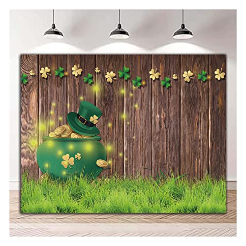 XLL Happy St Patrick's Day Photography Backdrops 5x3ft Vinyl Lucky Irish Shamrock Board Baby Shower Birthday Party Photo Background - Image 4