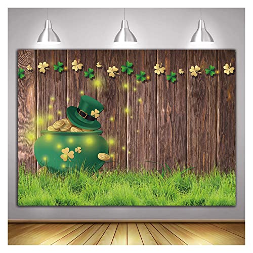 XLL Happy St Patrick's Day Photography Backdrops 5x3ft Vinyl Lucky Irish Shamrock Board Baby Shower Birthday Party Photo Background - Image 3