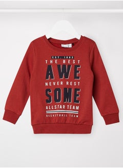 Kids Slogan Print Sweatshirt