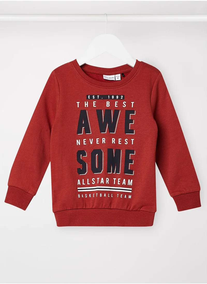 NAME IT Kids Slogan Print Sweatshirt