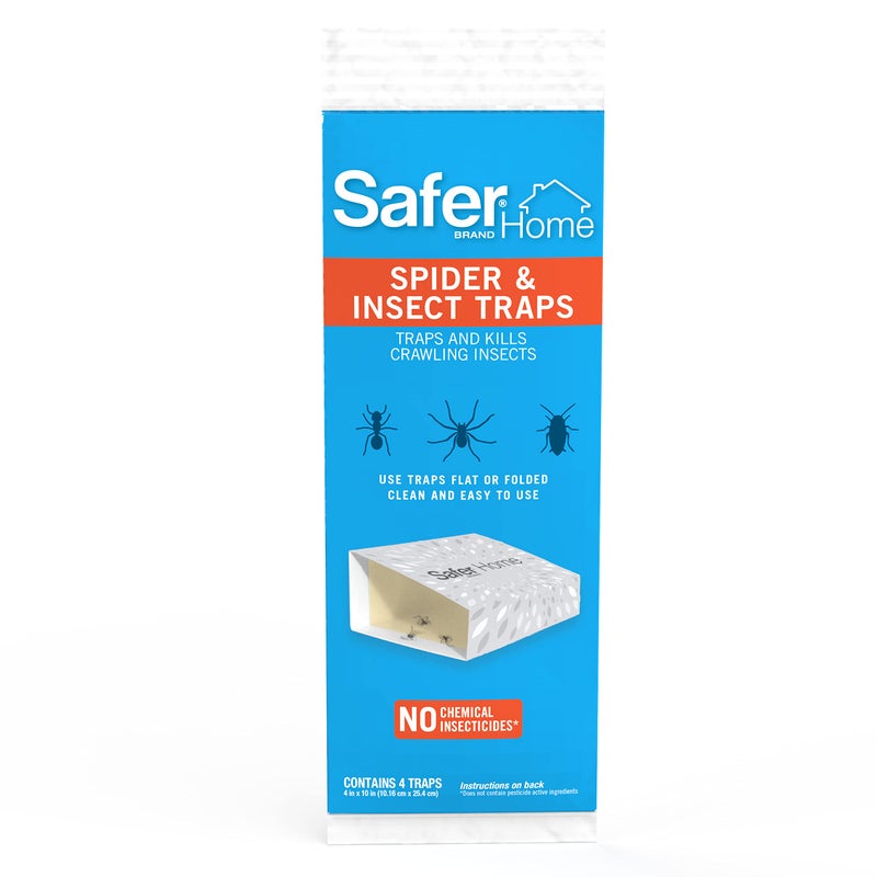 Safer Brand Safer Home SH400 Indoor Spider, Ant, Cockroach, Centipede, and Crawling Insect 4 Traps, Blue - Image 1