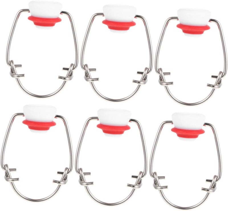 Cabilock 6pcs Swing Top Lids for Glass Beer Bottles Leakproof Flip Caps Reusable Beverage Stoppers Easy to Clean for Homemade Drinks Replacement Swing Caps - Image 1