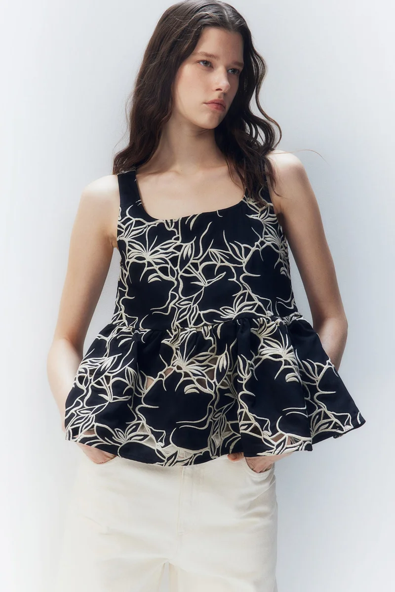 H&M Embroidered vest top