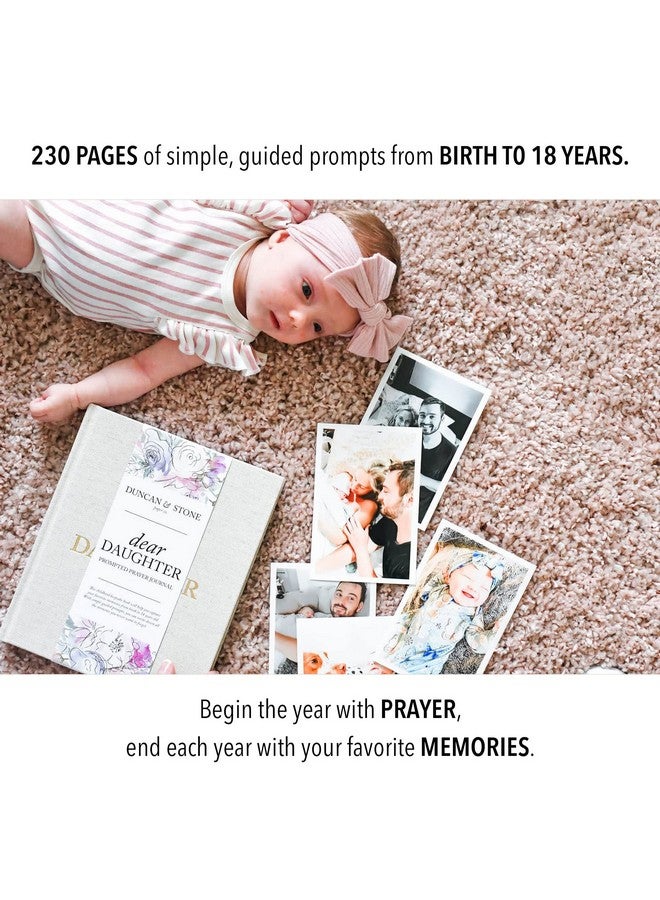 DUNCAN & STONE PAPER CO. دفتر مذكرات الأم وابنتها - دفتر مذكرات ابنتي المتين - كتاب ذكريات الطفل من الكتان - هدايا فريدة للابنة (كريم، 230 صفحة) - Image 2