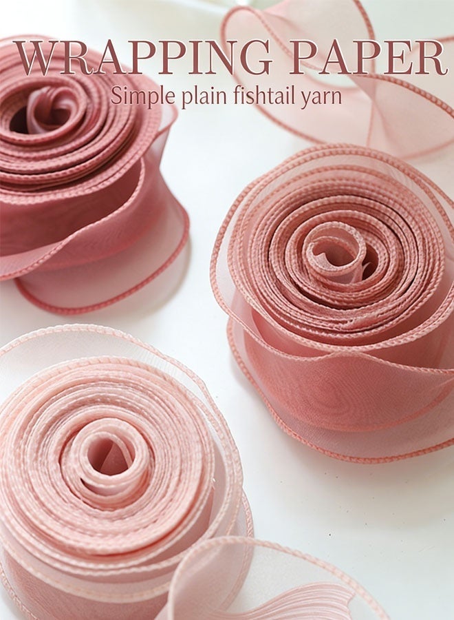 Ribbon,Multicolor Party Decoration Supplies Pink,6 Rolls of Double-Sided Ribbon, 1 inch x 10 yards (Total 60 yards), Bows, Gift Wrapping  Ribbons for Bouquets,Cake Flower Ribbon Tie - Image 4