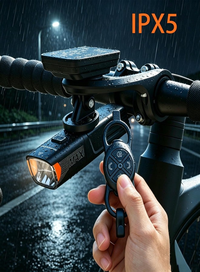 KING KONG Kingkong Bike Lights High & Low Beam 1200 Lumen Rechargeable Bicycle Headlight, Bike Lights for Night Riding, Waterproof MTB Accessories Compatible Garmin & GoPro Mount, Replaceable Batteries X7MAX - Image 5