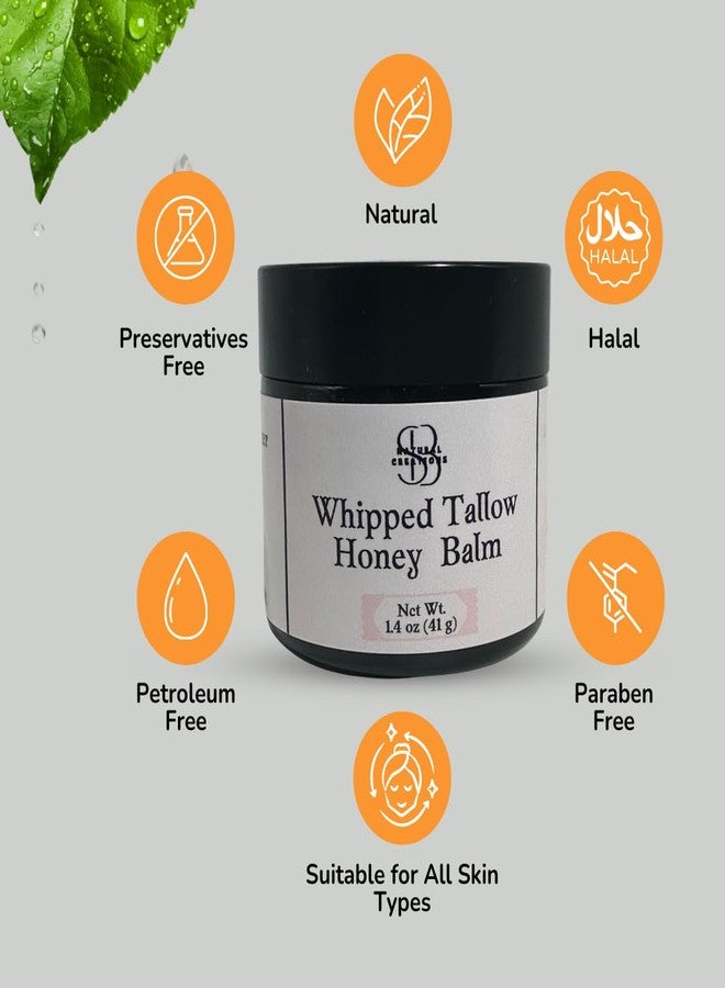 Whipped Tallow & Honey Balm - Natural Moisturiser for Dry, Sensitive Skin | Calendula-Infused Olive Oil | Handmade | Grass-Fed Tallow | All-Natural Care | 1.4 oz | Jasmine Essential Oil | - Image 3