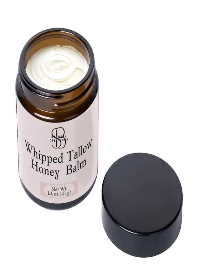 Whipped Tallow & Honey Balm - Natural Moisturiser for Dry, Sensitive Skin | Calendula-Infused Olive Oil | Handmade | Grass-Fed Tallow | All-Natural Care | 1.4 oz | Jasmine Essential Oil | - Image 1