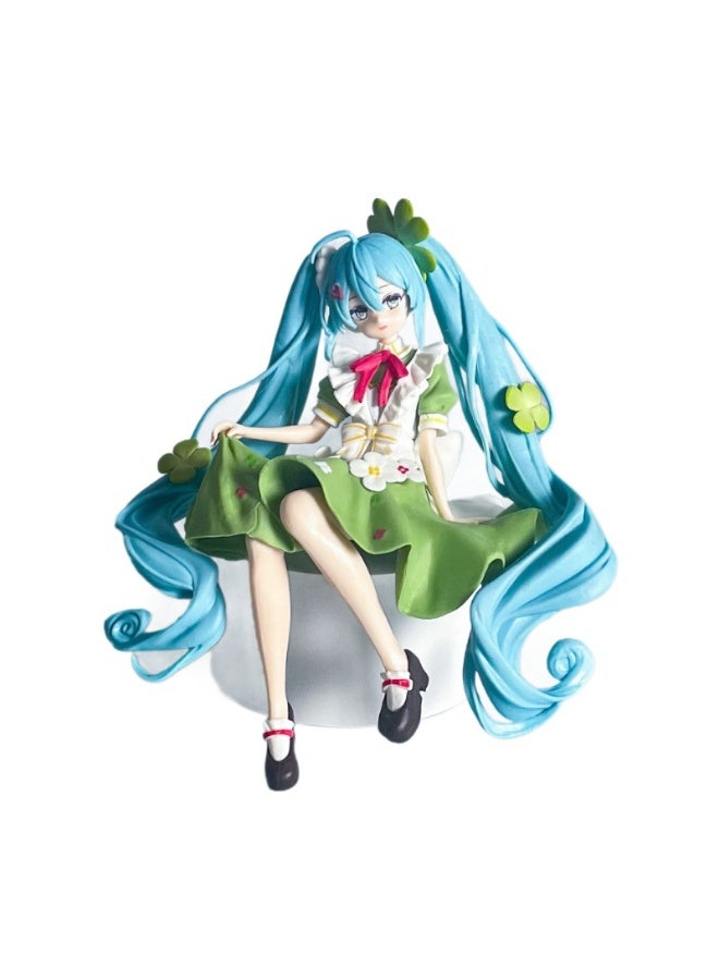 general Hatsune Miku Clover Fairy Figure - 15cm Collectible PVC Statue Lucky Clover Theme Anime Figurine for Desktop Decoration & Fans - Image 1
