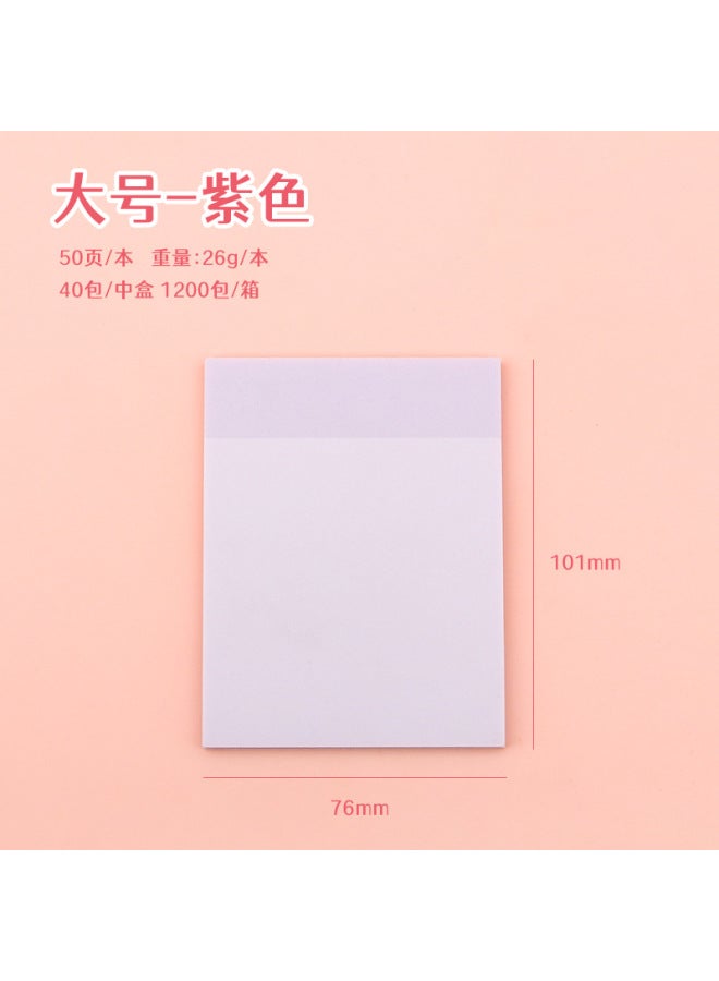 HELPS Pearlescent Frosted Sticky Notes For Students With High Appearance, Transparent Sticky Note Pads, Colorful Flash Note Pads - Image 1