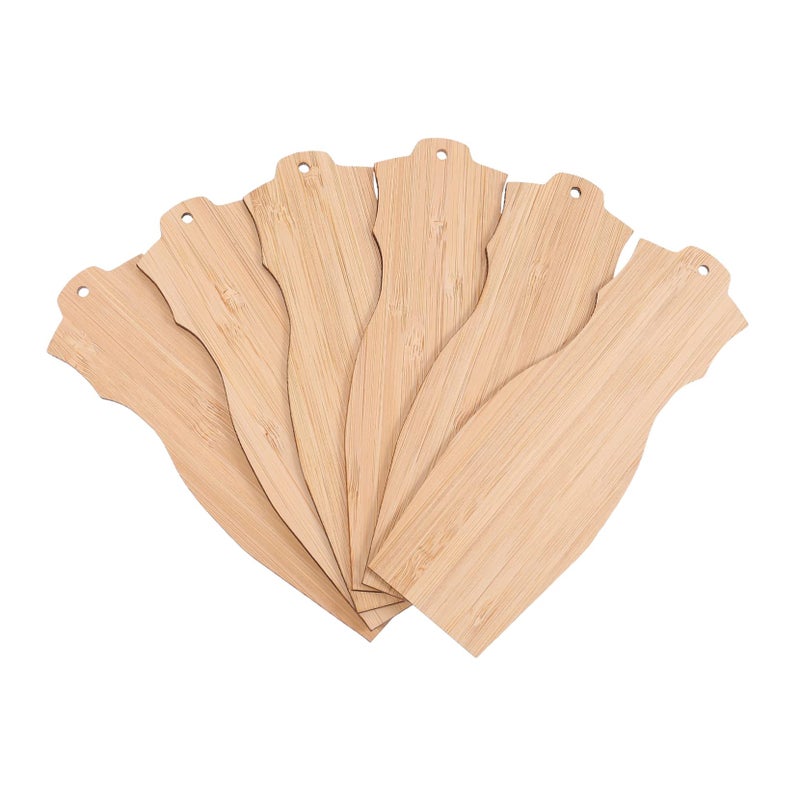 6 قطع من إشارات الكتب على شكل تشيونغسام للتركيب الذاتي مع فتحات تعليق للشرابات والزخارف - Image 2