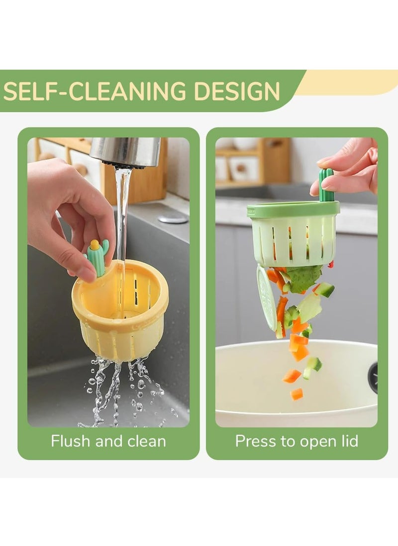 TAYRAN Cactus Kitchen Sink Drain Strainer, Dumping Kitchen Sink Drain Basket Quick Drain Cactus Sink Strainer, Multi-Functional Sink Strainer Basket for Kitchen Home (Yellow)  - Image 3