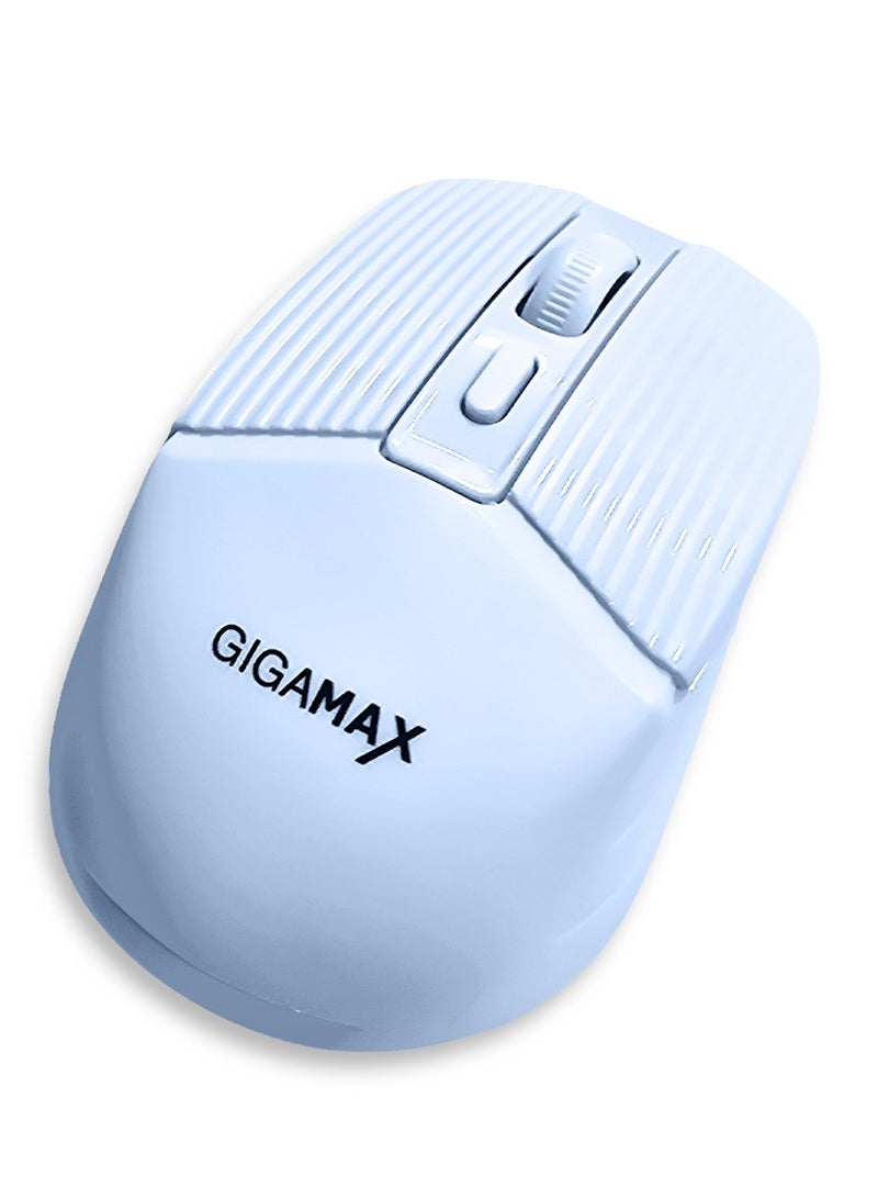 جيجاماكس ماوس مكتب لاسلكي، G-1600، ماوس وظيفي سلكي/لاسلكي 1600 نقطة لكل بوصة مع 3 أوضاع اتصال، بلوتوث و2.4 جيجا لاسلكي، 4 أزرار ماكرو، سعة بطارية طويلة الأمد قابلة لإعادة الشحن للكمبيوتر الشخصي/Mac/الكمبيوتر المحمول، أزرق - Image 4