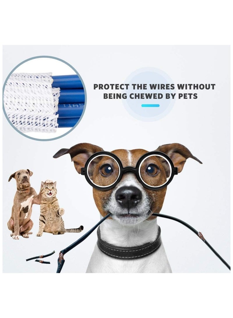 AGPtEK Cable Management Sleeve – 2M Length and 1.7CM Diameter Flexible Wire Organizer Tube for Tidying and Protecting Cables Behind Desk, Computer, or TV – Self-Closing Split Design, Easy to Cut to Desired Length, Protects Cords from Pets Chewing – Home and Office Cable Organizer – Wire Protection Sleeve – White Color - Image 5