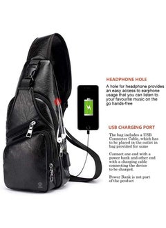 Elios Elios Men's 25 Ltrs Sling Bag (28 Cms) Backpack(El-18-01-Black_Black)  - Image 2