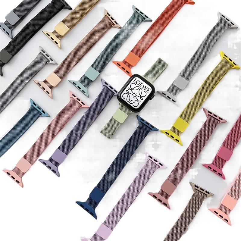 سوار ساعة ذكية سوار معدني من الستانلس ستيل متوافق باللون Gold قابل للتعديل مع Apple Watch / SE بملاءمة قابلة للتعديل وحزام بديل بتصميم معدني أنيق سهل التخزين للاستخدام الداخلي - Image 2