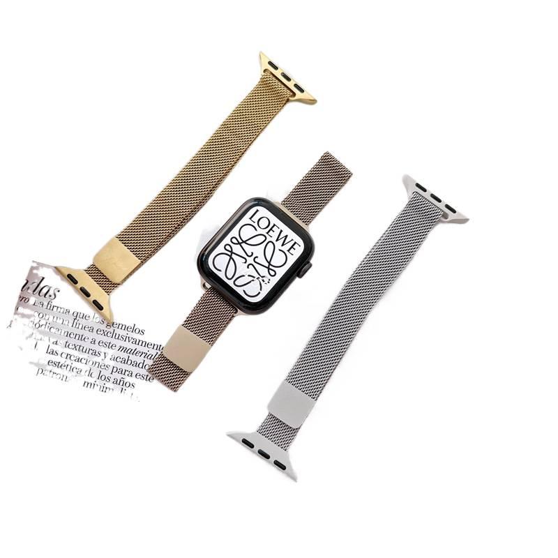 سوار ساعة ذكية سوار معدني من الستانلس ستيل متوافق باللون Gold قابل للتعديل مع Apple Watch / SE بملاءمة قابلة للتعديل وحزام بديل بتصميم معدني أنيق سهل التخزين للاستخدام الداخلي - Image 5