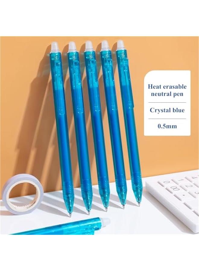 Pelican 12 Pack Retractable Erasable Gel Pens Fine Point 0.5mm Blue Ink Comfort Grip Perfect for Drawing Writing Planners Puzzles  - Image 2
