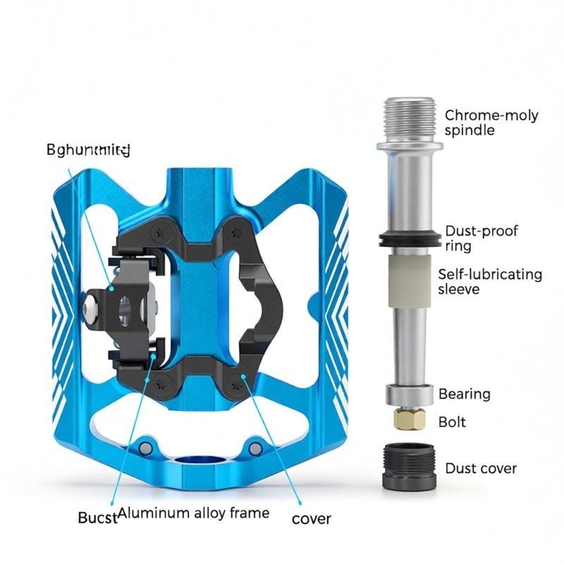 GEWAGE Mountain Bike Pedals with Reflector Lightweight Aluminum Bicycle Pedals for SPD - Image 5