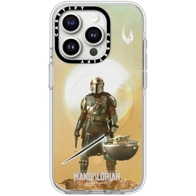 Casetify Clear iPhone 15 Pro Case 【Mandalorian Co-Lab/Not Yellowing / 6.6ft Drop Protection/Compatible with Magsafe】 - A Clan of Two - Clear - Image 3