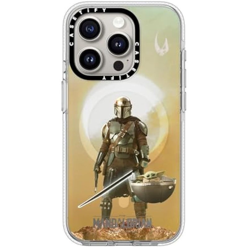 Casetify Clear iPhone 15 Pro Case 【Mandalorian Co-Lab/Not Yellowing / 6.6ft Drop Protection/Compatible with Magsafe】 - A Clan of Two - Clear - Image 1