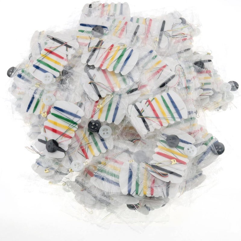 Daily Crafts Daily Crafts Small Simple Handy Travel Mini Sewing Kits Thread Repair Emergency Kit with Needles Threads Button Safety Pin for Gift Home Hotel Amenities Necessities 80pcs 