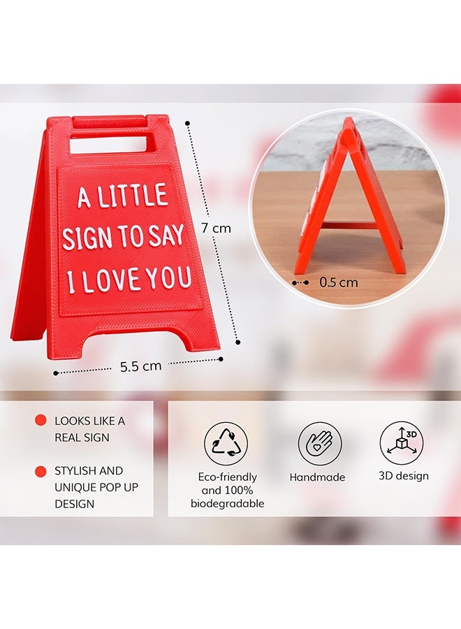 هدايا عيد الحب من فالنتي، تماثيل صغيرة عليها علامة "أحبك" رومانسية، هدية عيد الحب للحبيب، هدية عيد ميلاد لطيفة، هدية عيد الميلاد، هدية زفاف للحبيبة، الزوجة، الخطيبة، زينة لافتة صغيرة - Image 4