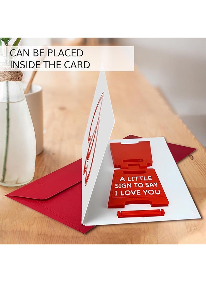 هدايا عيد الحب من فالنتي، تماثيل صغيرة عليها علامة "أحبك" رومانسية، هدية عيد الحب للحبيب، هدية عيد ميلاد لطيفة، هدية عيد الميلاد، هدية زفاف للحبيبة، الزوجة، الخطيبة، زينة لافتة صغيرة - Image 3