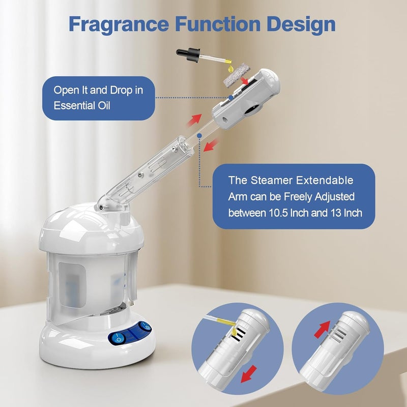 Kingsteam Hair Steamer 2 in 1 Ozone Facial Steamer, Design for Personal Care Use at Home or Salon Bar - Image 3