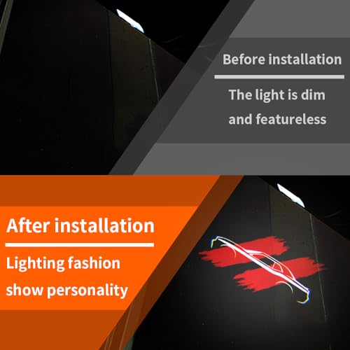 uuakarin 2 PCS LED Door Logo Lights Projector Compatible for Challenger 2015-present HD Ghost Shadow Light Puddle Lights Courtesy Step Lamps Kit Car Accessories (car line, Challenger) - Image 5