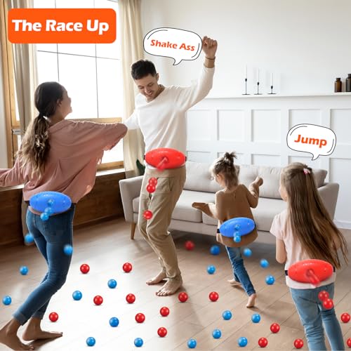 Skirfy Party Shaking Swing Balls Game Set for Kids Adults,Backyard Family Toy with 40 Balls, Birthday Halloween Games Outdoors Indoors Bachelorette Party Games for Boys and Girls Age 5 6 7 8 9+ - Image 2