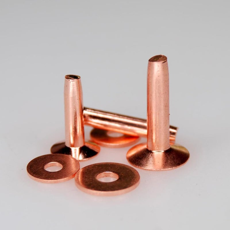 GETAJGHSD 50 Sets Metal Rivet Studs DIY Craft Supplies for Leatherwork Belts Collars Small Hole Pieces, 9.3×19mm, Suitable for Handmade Bags and Upholstery - Image 4