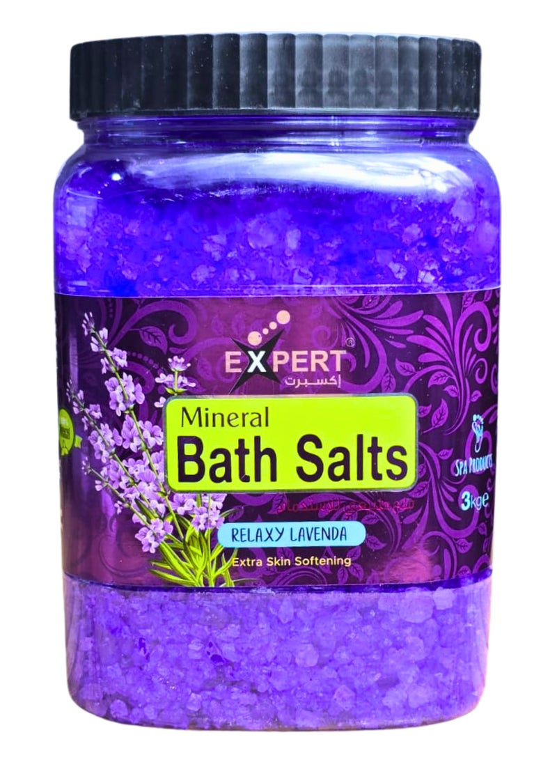 Mineral Bath Salts Lavender – Relaxing Aroma, Skin Softening – 3kg